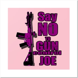 2024 Election Purple Say No To Gun Control Joe Posters and Art